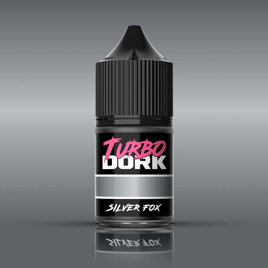 Turbo Dork: Metallics Acrylic Paint: Silver Fox (22Ml Bottle)