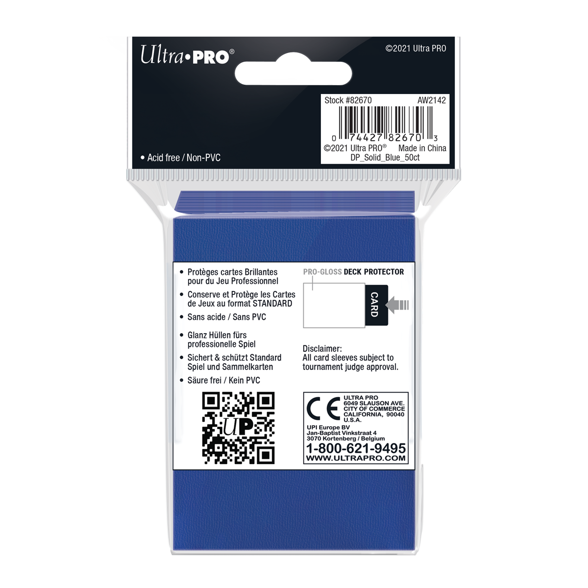 Ultra PRO: Standard 50ct Sleeves - PRO-Gloss (Blue)