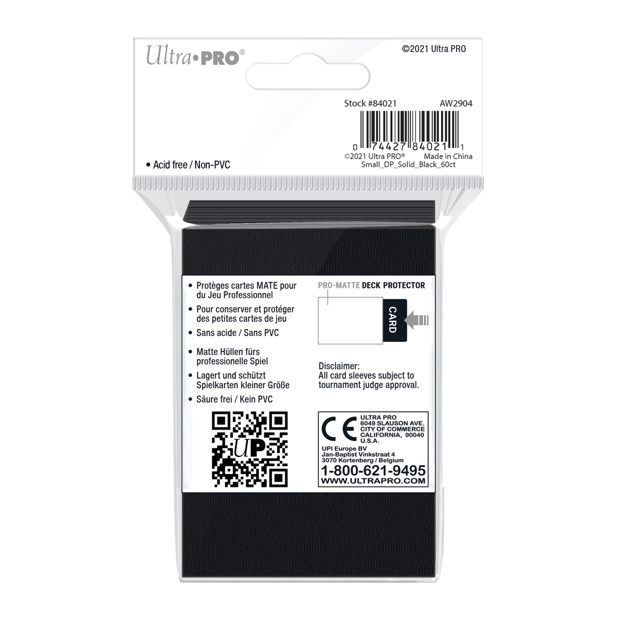 Ultra PRO: Small 60ct Sleeves - PRO-Matte (Black)