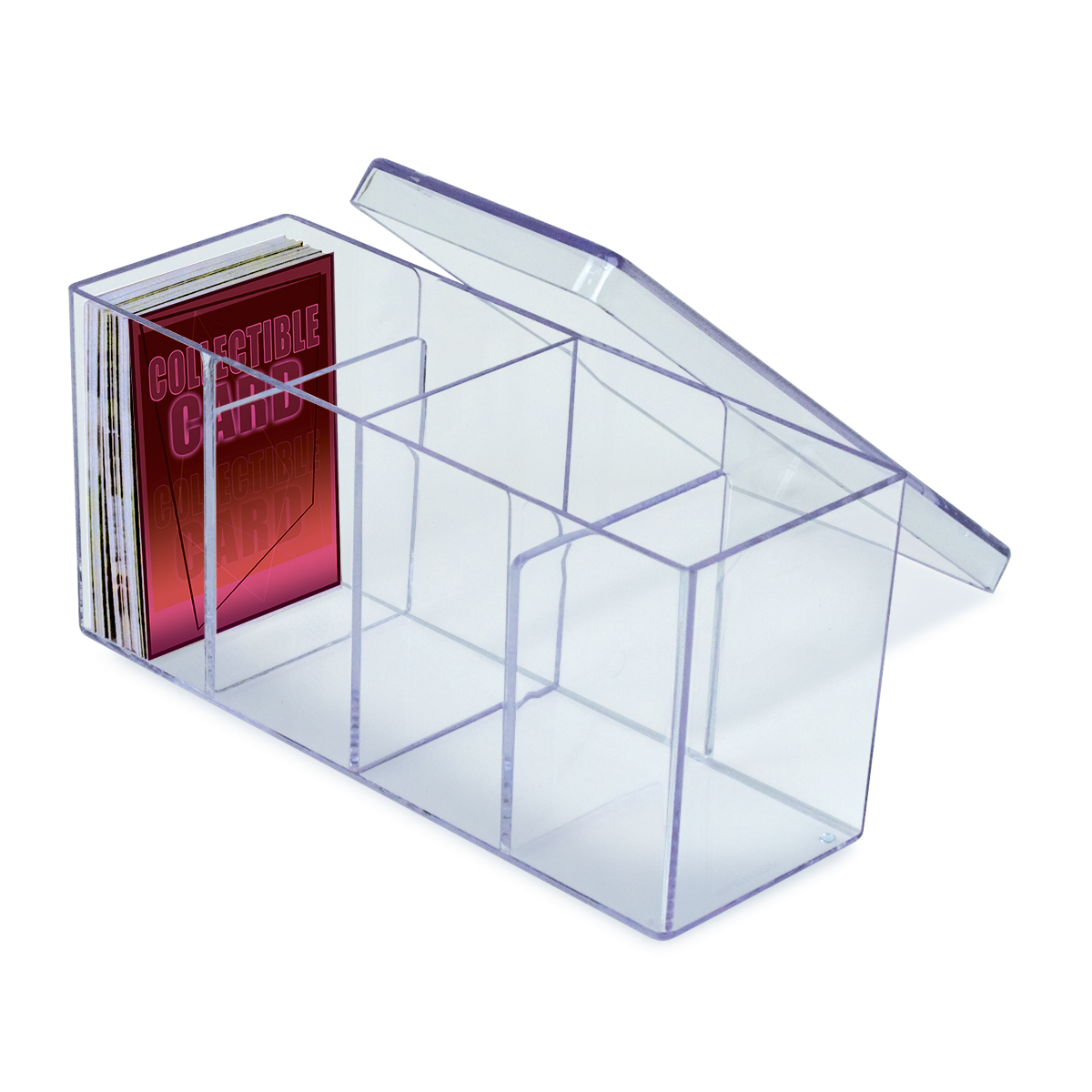 Ultra PRO: Card Box - Four Compartment (Clear)