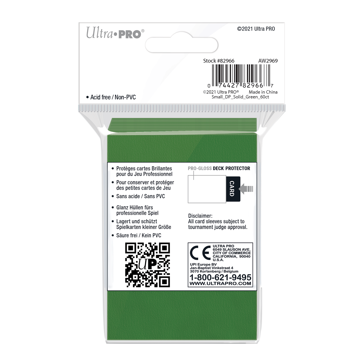 Ultra PRO: Small 60ct Sleeves - PRO-Gloss (Green)