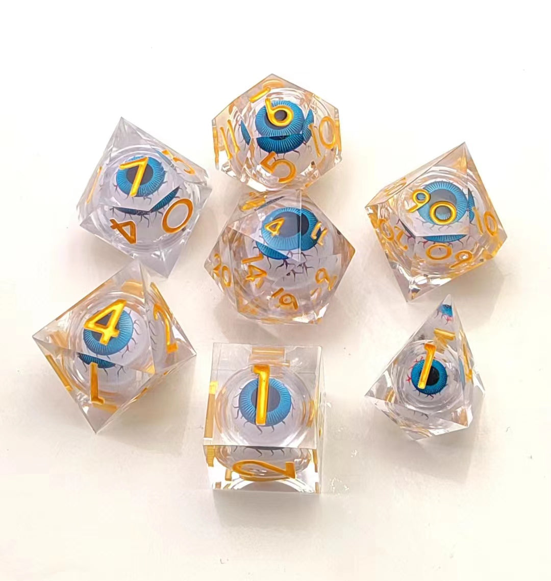 Sharp Edge Moving Eye RPG Dice Set - Clearshot