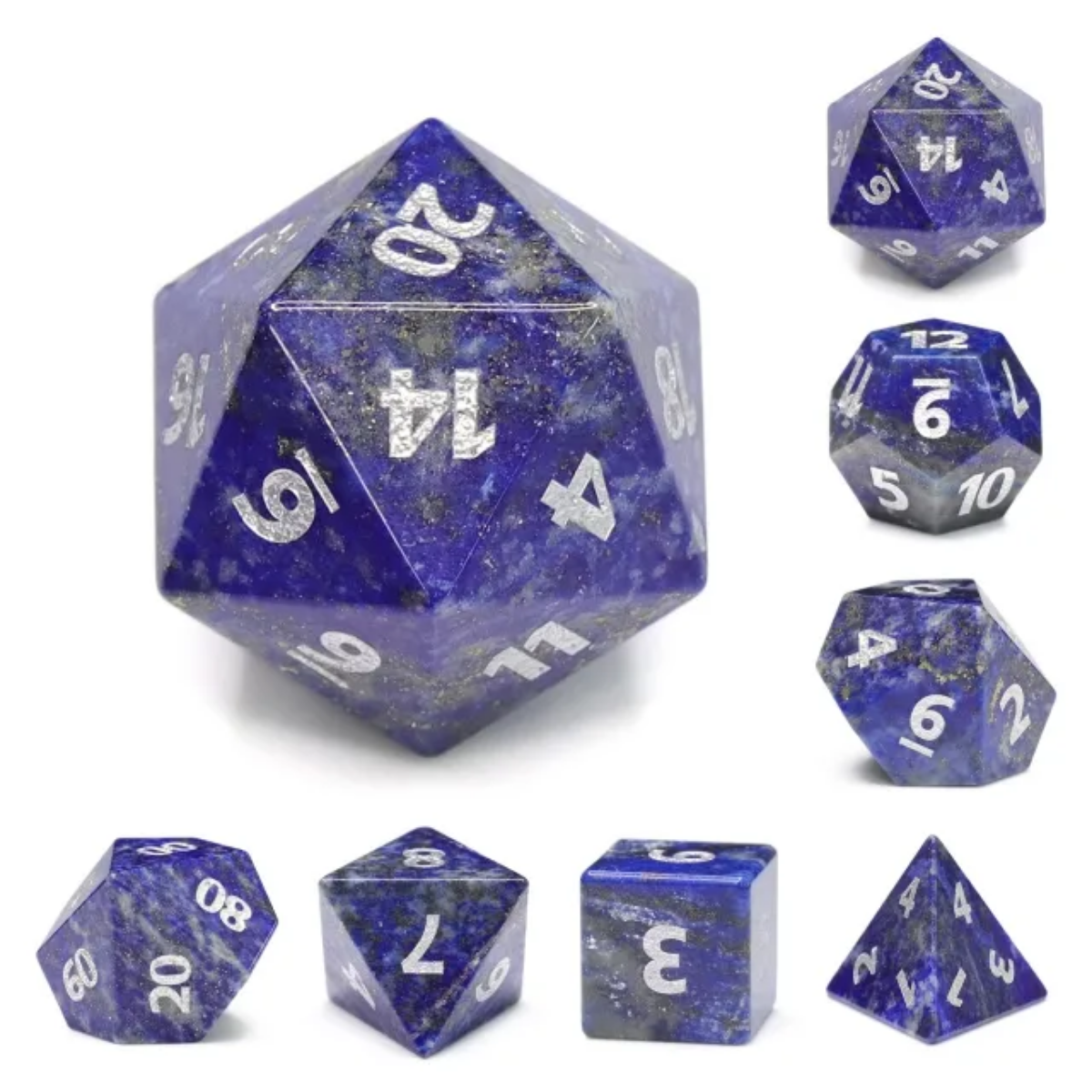 Lapis Lazuli - Gemstone Engraved with Silver