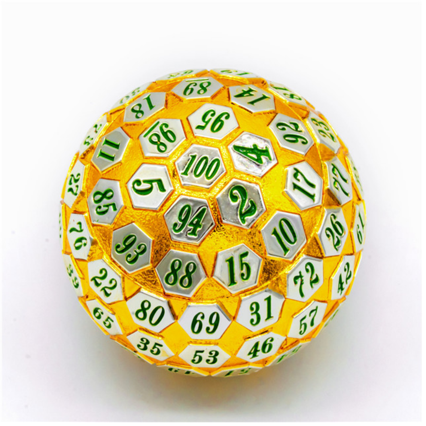45mm Metal D100 - Gold & Silver with Green