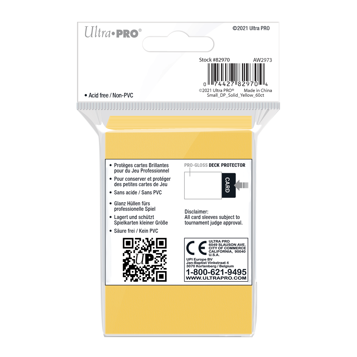 Ultra PRO: Small 60ct Sleeves - PRO-Gloss (Yellow)