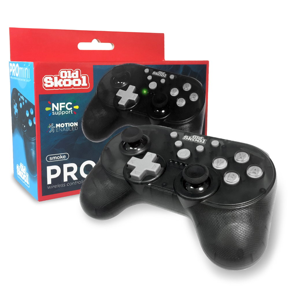 Old Skool Nintendo Switch Wireless PROmini Controller - Smoke