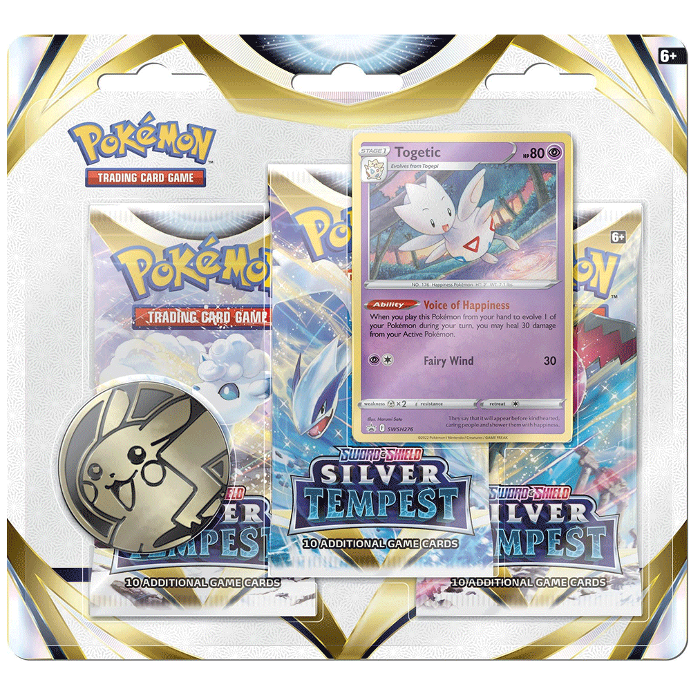 Pokemon Sword & Shield Silver Tempest 3 Blister Pack