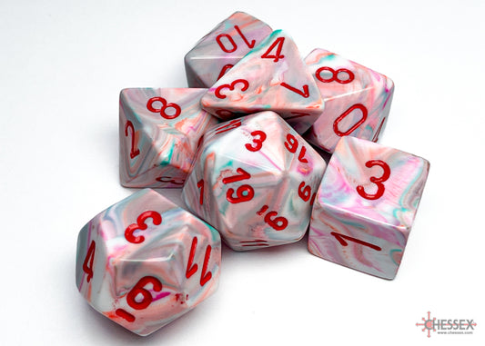 Chessex Festive: Pop Art/Red 7 Dice Set