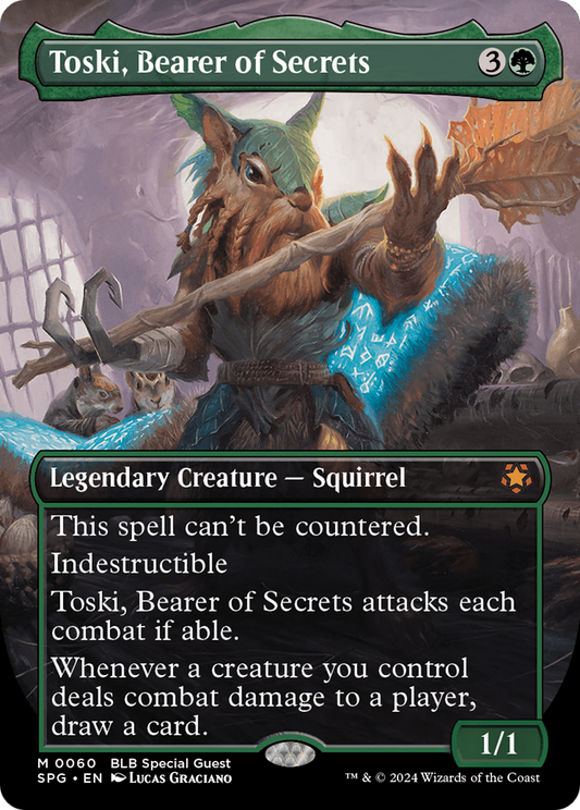 Toski, Bearer of Secrets (Borderless) [Bloomburrow Special Guests]