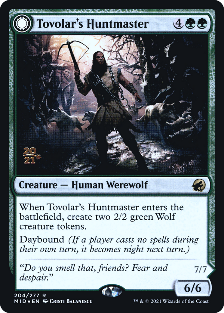 Tovolar's Huntmaster // Tovolar's Packleader [Innistrad: Midnight Hunt Prerelease Promos]