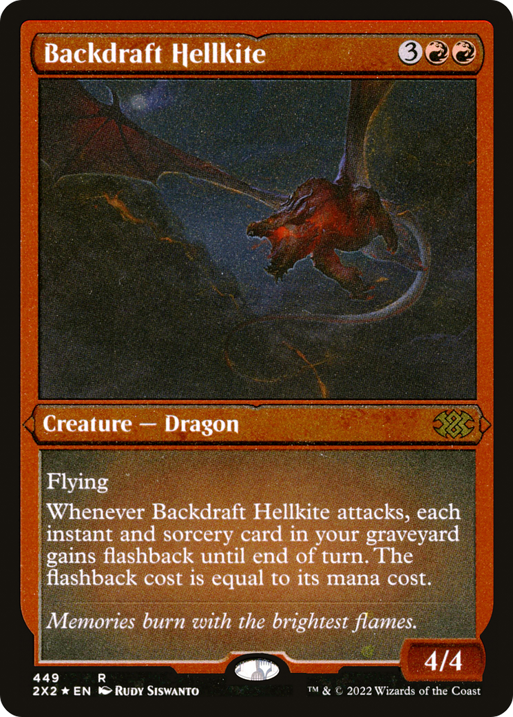 Backdraft Hellkite (Foil Etched) [Double Masters 2022]