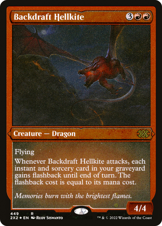 Backdraft Hellkite (Foil Etched) [Double Masters 2022]