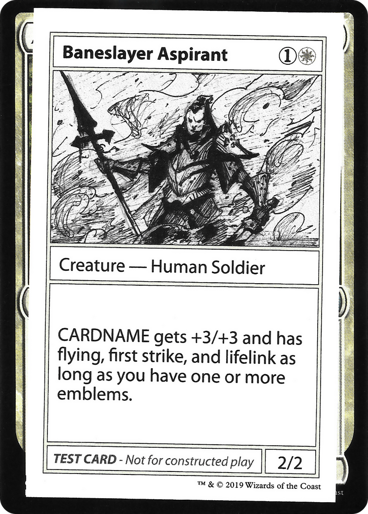 Baneslayer Aspirant (2021 Edition) [Mystery Booster Playtest Cards]