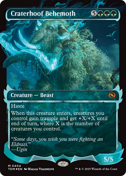 Craterhoof Behemoth (Showcase) (Japanese) [Tarkir: Dragonstorm]