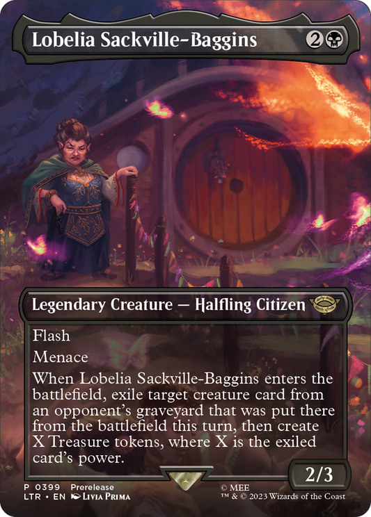 Lobelia Sackville-Baggins (Borderless Alternate Art) [The Lord of the Rings: Tales of Middle-Earth]