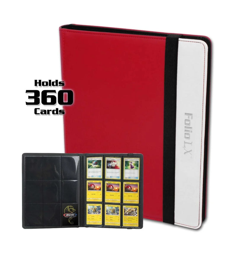 BCW Folio LX 9 Pocket Binder - Red/White