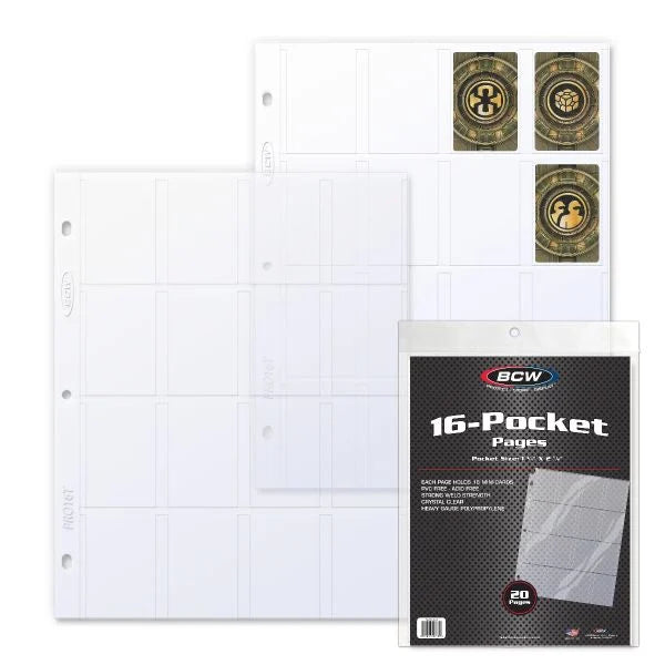 BCW: 16-Pocket Page - Topload - (20 CT. Pack)