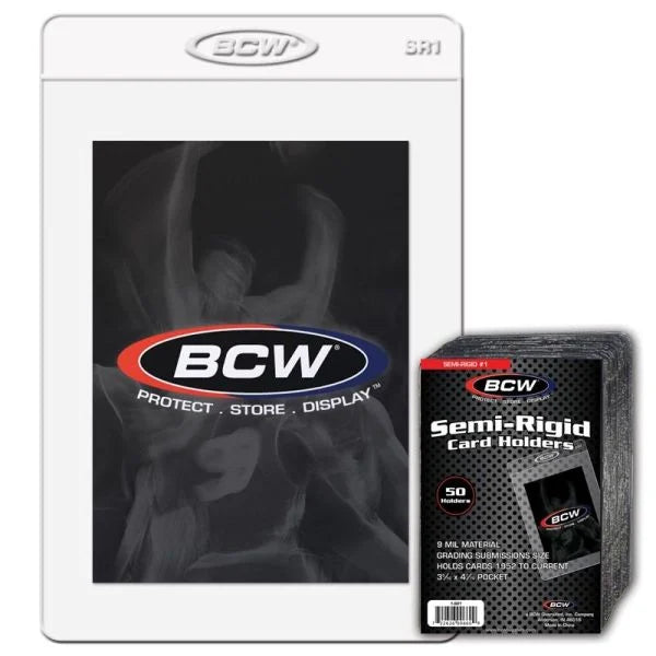BCW Semi-Rigid Card Holders #1 (50)