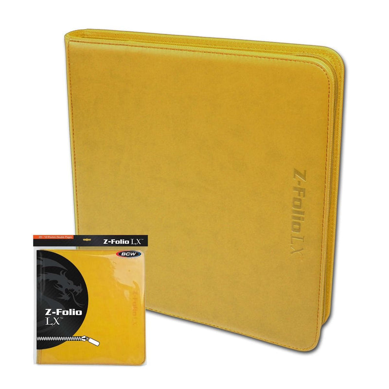 BCW Z-Folio LX 12 Pocket Binder - Yellow