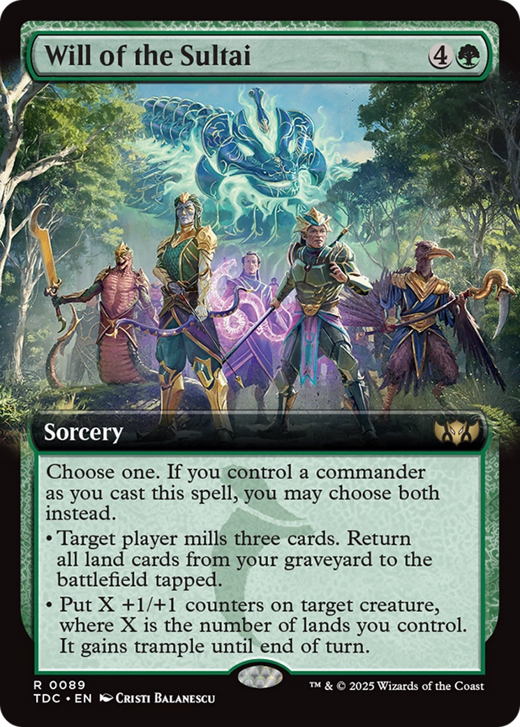 Will of the Sultai (Extended Art) [Tarkir: Dragonstorm Commander]
