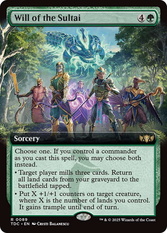 Will of the Sultai (Extended Art) [Tarkir: Dragonstorm Commander]
