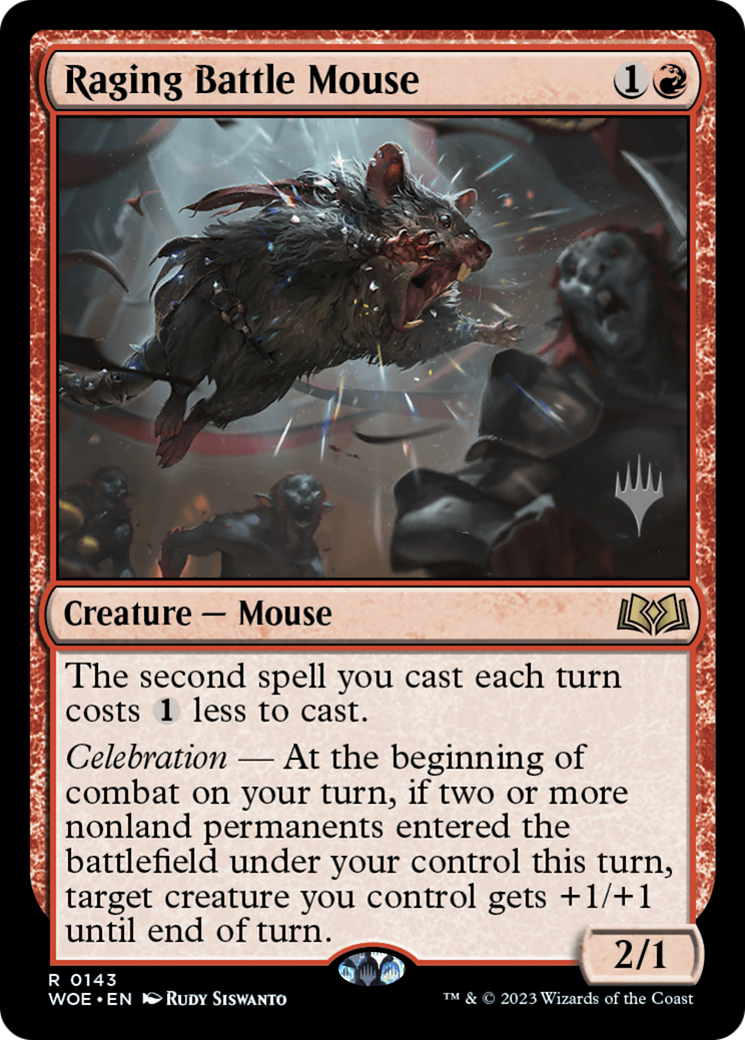 Raging Battle Mouse (Promo Pack) [Wilds of Eldraine Promos]
