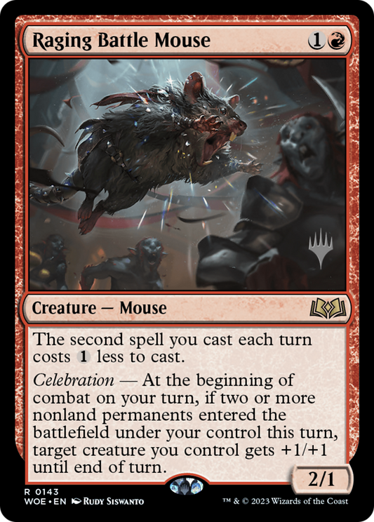 Raging Battle Mouse (Promo Pack) [Wilds of Eldraine Promos]