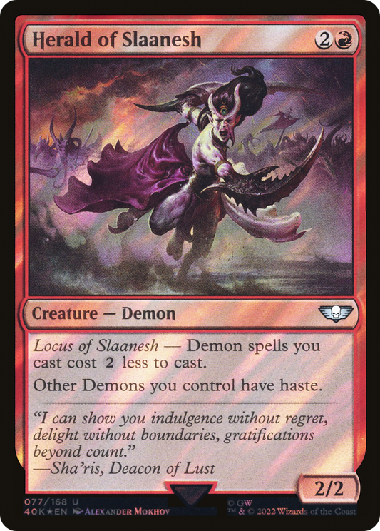 Herald of Slaanesh (Surge Foil) [Warhammer 40,000]
