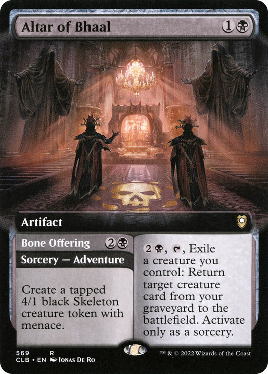 Altar of Bhaal // Bone Offering (Extended Art) [Commander Legends: Battle for Baldur's Gate]