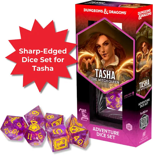 Sirius Dice: D&D Adventure Set - Tasha The Witch Queen Sharp Edged Dice