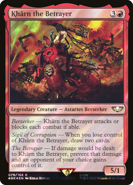 Kharn the Betrayer (Surge Foil) [Warhammer 40,000]