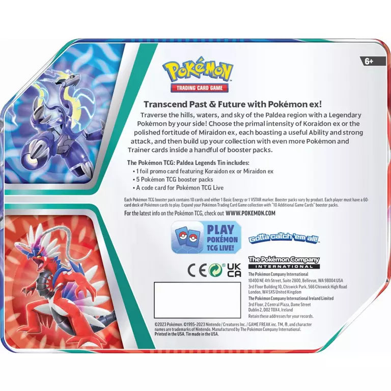Pokemon Paldea Legends Tin