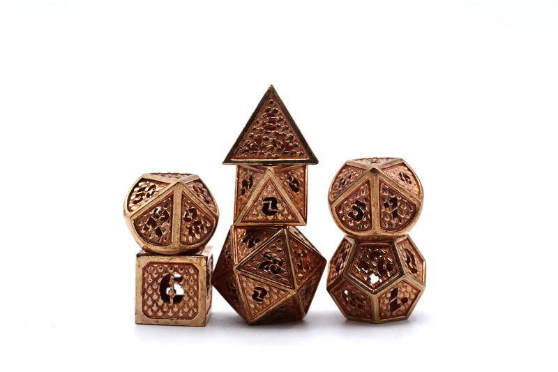 Hymgho Metal Hollow Wyvern Dice - Pure Copper
