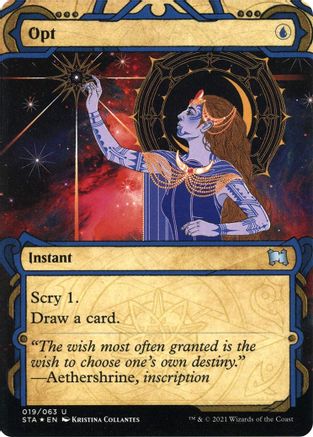 Opt (Foil Etched) [Strixhaven: School of Mages Mystical Archive]