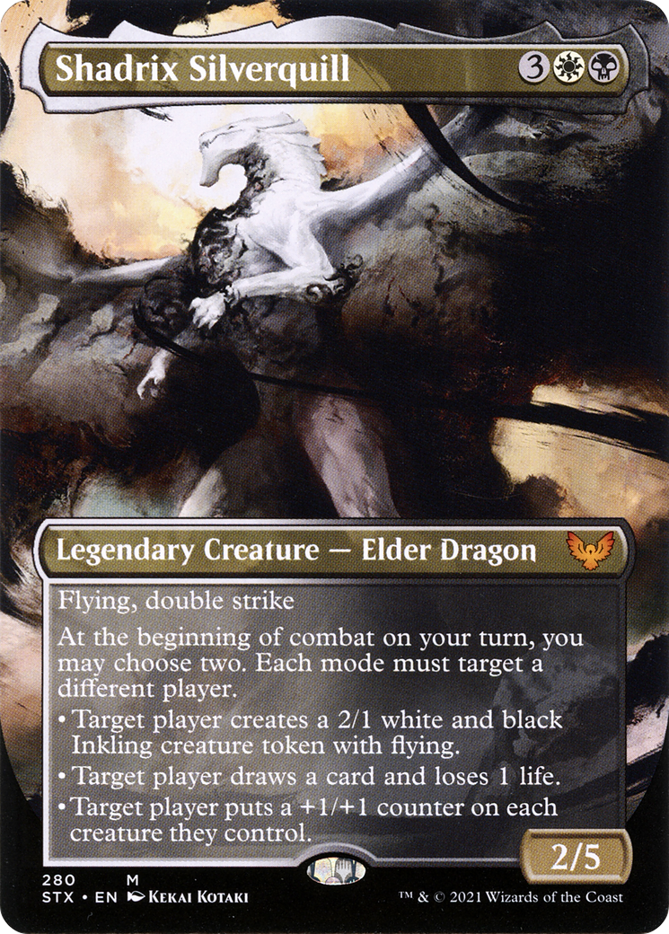Shadrix Silverquill (Borderless Alternate Art) [Strixhaven: School of Mages]