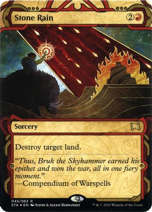 Stone Rain (Foil Etched) [Strixhaven: School of Mages Mystical Archive]