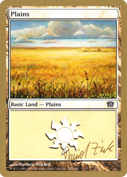 Plains (dz332) (Daniel Zink) [World Championship Decks 2003]