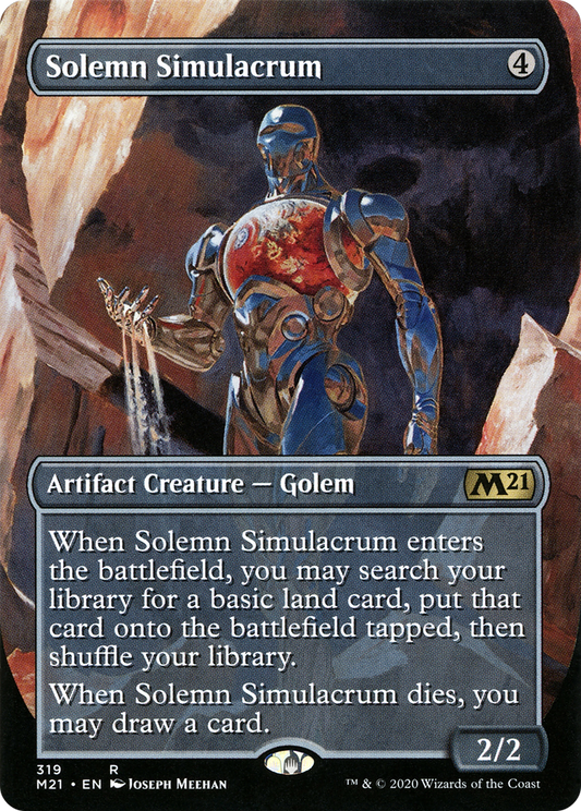 Solemn Simulacrum (Borderless Alternate Art) [Core Set 2021]