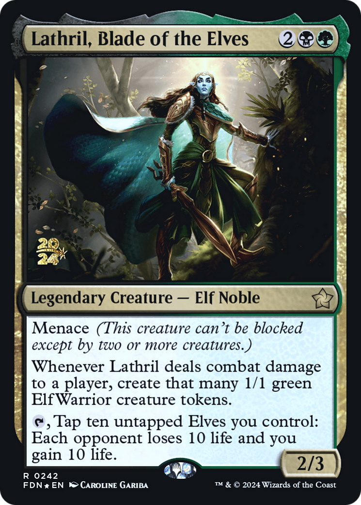Lathril, Blade of the Elves [Foundations Prerelease Promos]