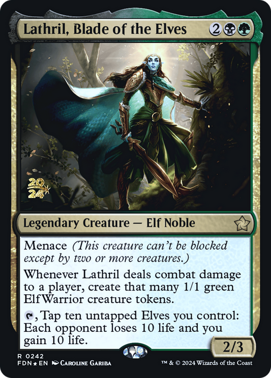 Lathril, Blade of the Elves [Foundations Prerelease Promos]