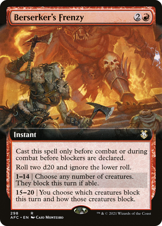 Berserker's Frenzy (Extended Art) [Dungeons & Dragons: Adventures in the Forgotten Realms Commander]