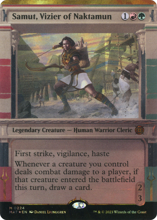 Samut, Vizier of Naktamun (Showcase Halo Foil) [March of the Machine: The Aftermath]