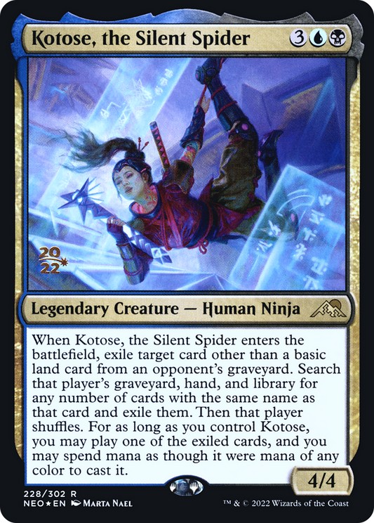 Kotose, the Silent Spider [Kamigawa: Neon Dynasty Prerelease Promos]