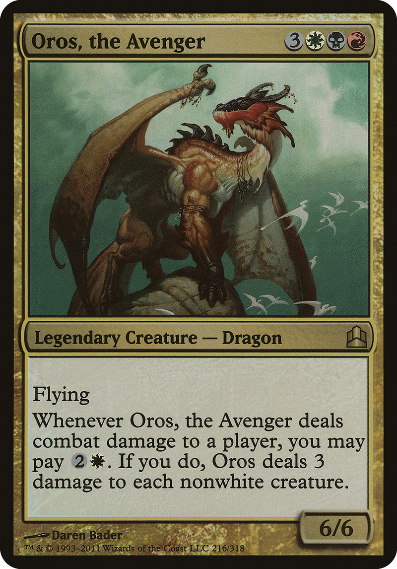 Oros, the Avenger (Oversized) [Commander 2011 Oversized]