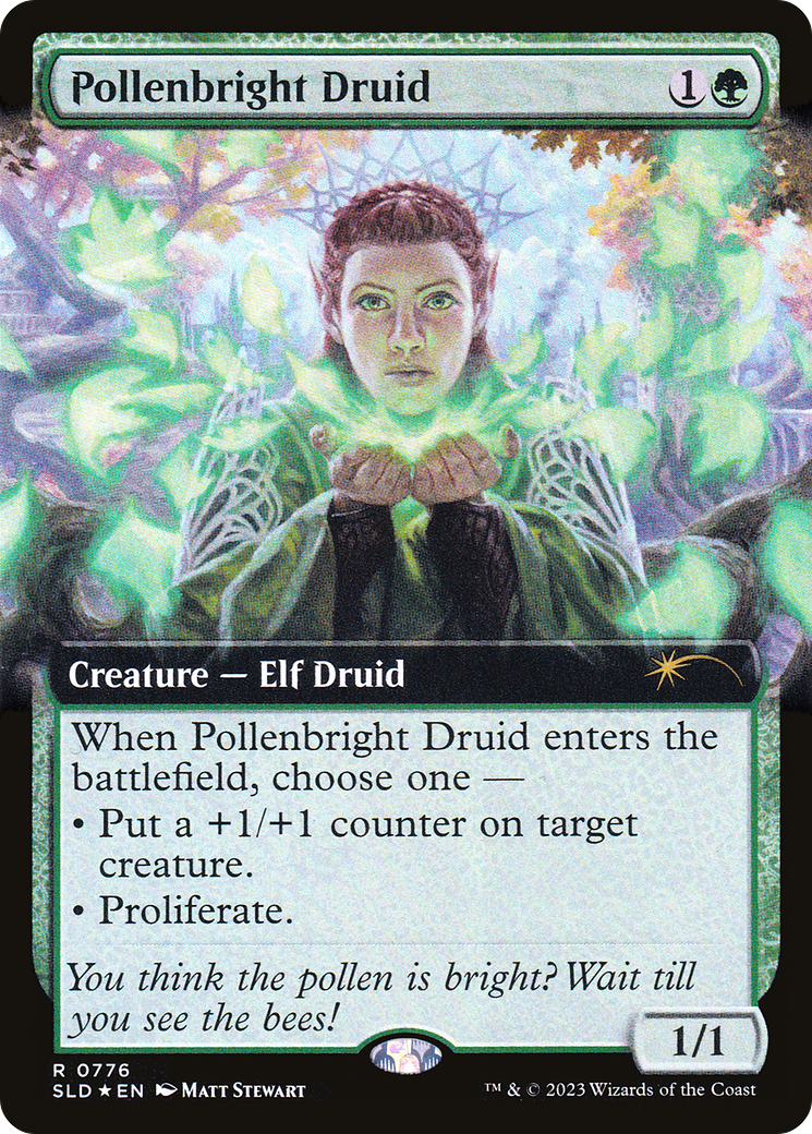 Pollenbright Druid (Extended Art) [Secret Lair Drop Series]