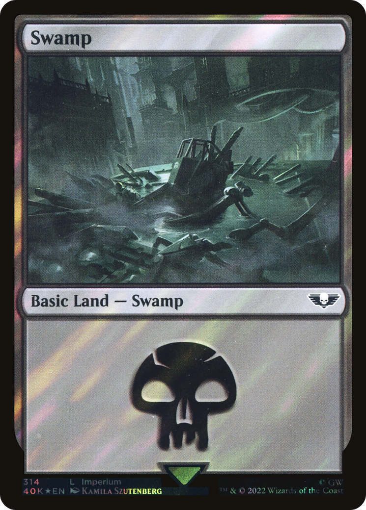 Swamp (314) (Surge Foil) [Warhammer 40,000]