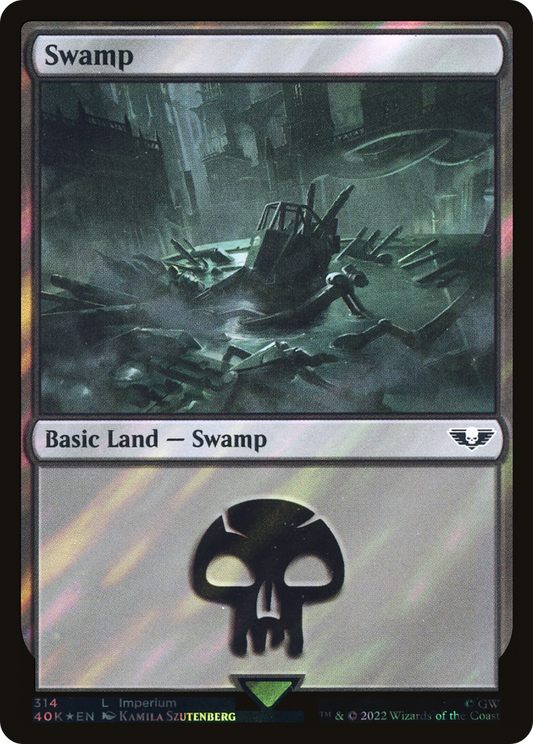 Swamp (314) (Surge Foil) [Warhammer 40,000]