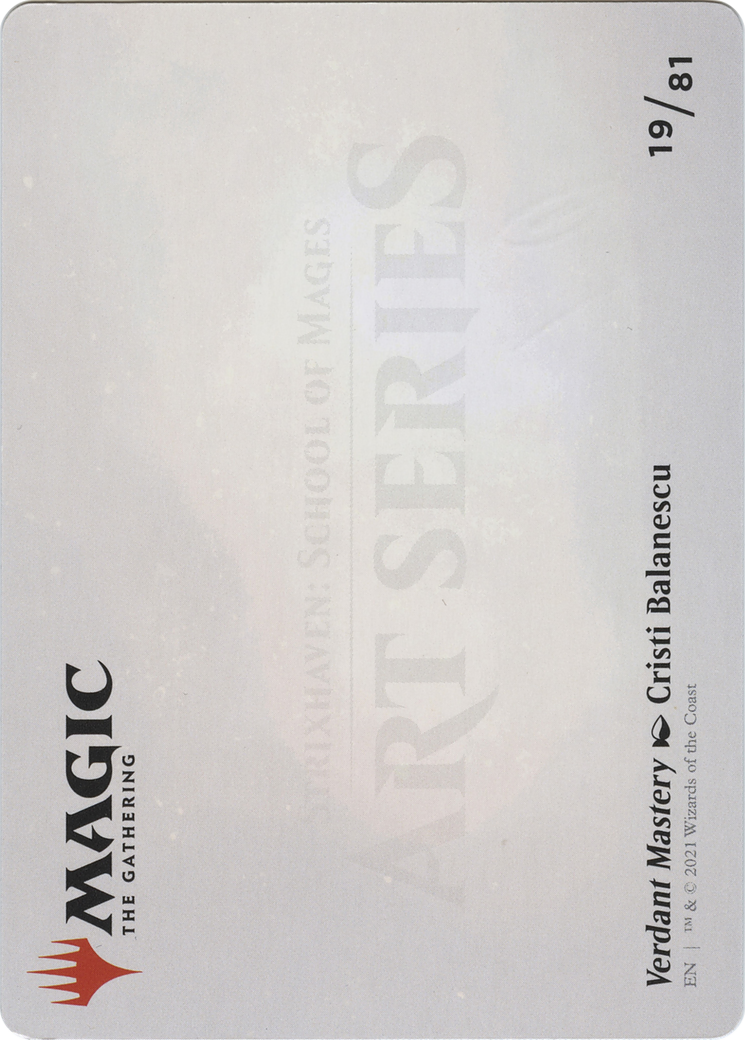 Verdant Mastery Art Card (ASSTX-019) - Strixhaven Art Series (Borderless) Foil