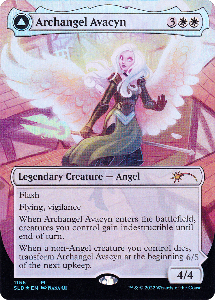 Archangel Avacyn // Avacyn, the Purifier (Borderless) [Secret Lair: From Cute to Brute]