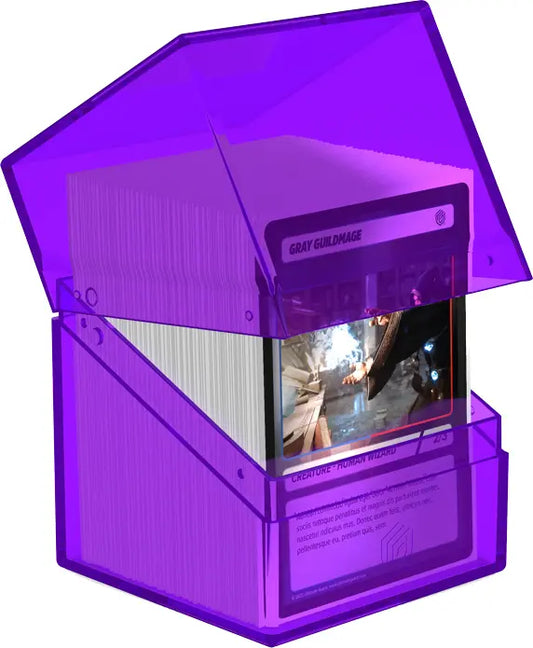 Ultimate Guard Boulder Deck Box - Clear Amethyst (100+)